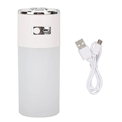 mumisuto Umidificatori, 5V 200mA Umidificatore da scrivania 280ml Ricarica USB Design di separazione del Serbatoio dell'Acqua Effetti di Luce Colorati