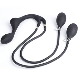 ZLASS Materiale in Silicone, Design Gonfiabile a 2 Sfere, Impermeabile e Resistente, Regolabile Liberamente, Adatto per Uomini e Donne, Nero precio