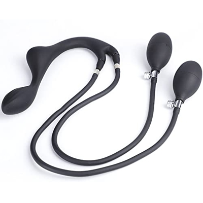 ZLASS Materiale in Silicone, Design Gonfiabile a 2 Sfere, Impermeabile e Resistente, Regolabile Liberamente, Adatto per Uomini e Donne, Nero