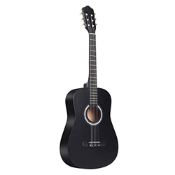XINFUN Chitarra Acustica Classica da 38 '' Chitarra in Legno a 6 Corde per Studenti Principianti (Nera) en oferta