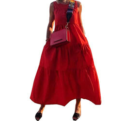 WALNUT Donne Summer Long Maxi Abito Sleeveless Cinghia Sliose Beach Party Night ClubFemale Abiti (Color : B, Size : 2XL Code) en oferta