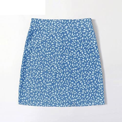 WALNUT Summer Floral Stampa Bohémien Sexy Gonna Sexy Donne Fashion Slim Hip Short Gonnes (Color : A, Size : XS Code)