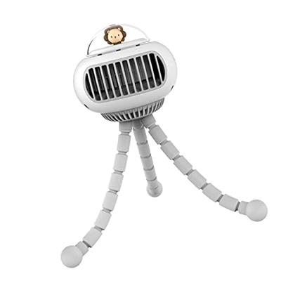 Niktule Portable Bladeless Fan, Stroller Fan, Babies Fan for Stroller And Car Seat, Chargeable Personal Fan with 4 Speeds Safety Mesh Cover