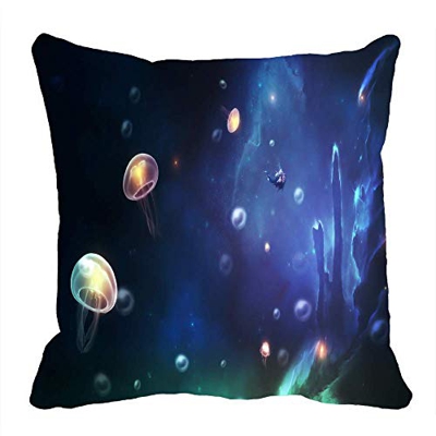 Sea Jellyfish mask Marine Pillow Case