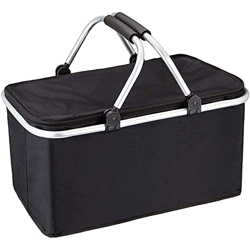 Thickened Aluminum Lunch Bag Foldable Insulated Picnic Basket Portable Lunch Bags with Aluminum Handle for Office School and Gym precio