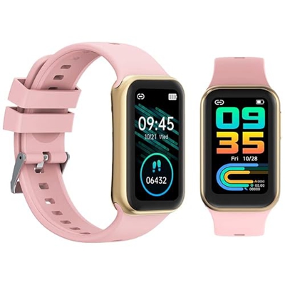 Smartwatch Orologio Fitness Uomo Donna 1,45" Schermo Cardiofrequenzimetro Contapassi Sonno Pressione, Activity Tracker, Schermo Colorato con Frequenza