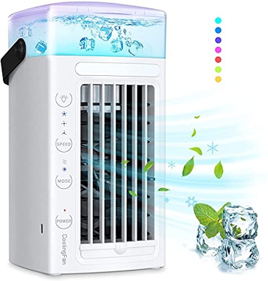VVLXRIC Condizionatore Senza unità Esterna - Raffredda E Umidifica Raffreddatore Acqua, USA Solo Acqua Pulita Refrigeratore Stanza, per Camera, Uffici