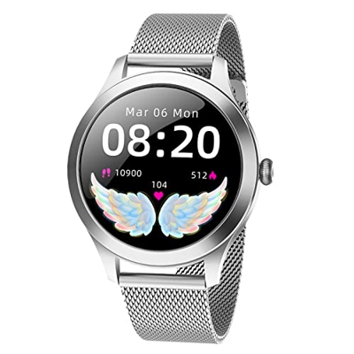 NOETS Smartwatch da donna elegante e di fascia alta in acciaio inox silish IP68 impermeabile Smartwatch fitness tracker con monitoraggio della frequen