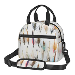 Tradizionale pesca alla trota, borsa portatile a tracolla isolata pacchetto picnic scatola riutilizzabile Tote Packet en oferta