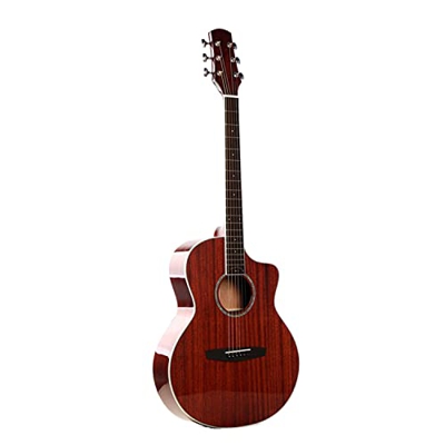 SheIRin Chitarra Acustica per Principianti Adulti Cutaway Acustica Guitarra Bundle Kit con Custodia per Cinghia Tuner Capo Corde Plettri, Mano Destra 
