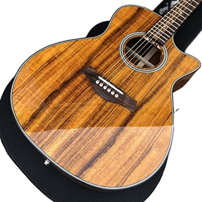 AURH Chitarra Acustica di K24ce, chaylor 6 Stringhe Cutaway k24 Elettrico Eq. Guitarra. XIXINYA (Color : Guitar And Case, Size : 41 Inches)