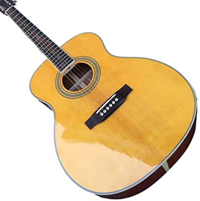 AURH Bionda OM28 Guitar Acoustic Guitar Mogany OM-28 Acoustic Electric Guitar Snow Snow Intails Ooo-28. Chitarra di Trasporto Libero da 40"Acoustic XI