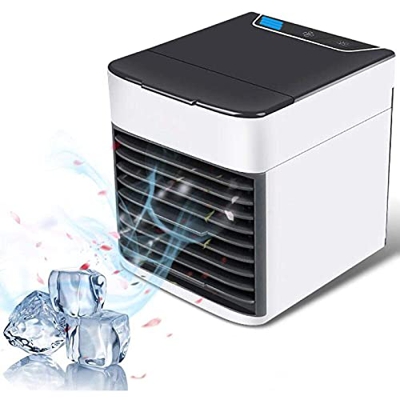 TOMYEUS Mini Ventilatore, Raffredda E Umidifica Aria Condizionata Auto - USA Solo Acqua Pulita Mini Condizionatore USB, per Casa, Ufficio, Camera da L