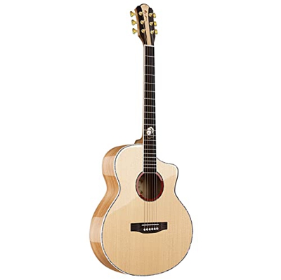 SheIRin 40 in Starter Kit per Chitarra Acustica Tutto Legno per Principianti con Custodia, Cinghia, Accordatore Digitale, Plettro, Corde - Panda Desig