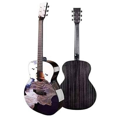 SheIRin Chitarra Acustica Principiante Full Size 40 Pollici Guitarra Acustica Solid Top Cutaway Chitarra Bundle Kit con Gig Bag Tuner Capo Picks Strap