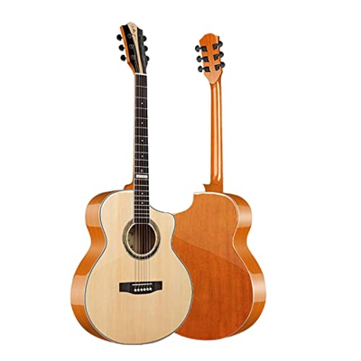 SheIRin Chitarra Acustica per Principianti Mini Jumbo Cutaway 41 Pollici Acustica Guitarra Bundle Kit con Borsa Tuner Capo String Strap