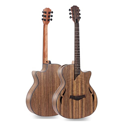 SheIRin Chitarra Acustica da 40" per Principianti, Adulti, Adolescenti, Full Size, Guitarra Acustica, con Custodia, accordatore, Plettri, Corde, capot