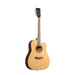 SheIRin Kit Chitarra Acustica per Principianti Adolescenti Adulti Full Size Cutaway Acustica Guitarra Starter Bundle Set con Gig Bag Strap Tuner Capo  características