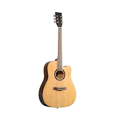 SheIRin Kit Chitarra Acustica per Principianti Adolescenti Adulti Full Size Cutaway Acustica Guitarra Starter Bundle Set con Gig Bag Strap Tuner Capo 