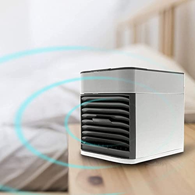 TOMYEUS Mini Condizionatore Portatile, Compatto E Portatile Raffrescatore d'Aria - USA Solo Acqua Pulita Raffrescatore Aria - per Qualsiasi Stanza, Uf
