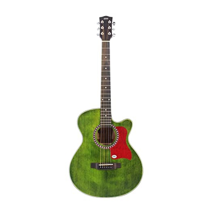 SheIRin Chitarra Acustica a 6 Corde, Top in Abete da 40 Pollici e Fondo e Fasce in sapele per Principianti, Adolescenti, Adulti, Naturale