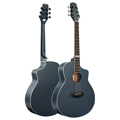 SheIRin Spaccato per Chitarra Acustica Acustica in Mogano per Principianti Studenti Bambini con Kit avanzato per destrimani, 38 Pollici