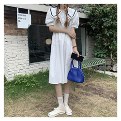 WALNUT Dress Women Summer Sweet Vintage Giapponese Collar Vestidos College Student all-Match Casual (Color : C, Size : 2XL Code) características