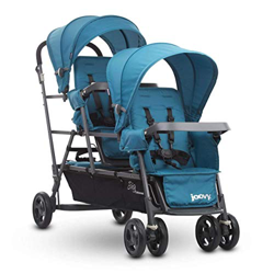 Joovy Big Caboose - Passeggino in grafite con supporto per passeggino in tandem, colore: Turchese en oferta