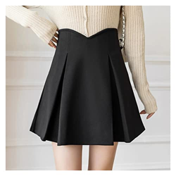 WALNUT Gonna ad Alta Gonna a Una Linea a-Line Black Irregolare Inverno Inverno Short Short (Color : A, Size : S Code) precio