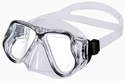 QHYXT Immersioni Immersioni Full Dry Snorkel Lenti Temperate antiappannamento Specchio a Tre Lati (Bianco) en oferta