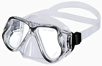 QHYXT Immersioni Immersioni Full Dry Snorkel Lenti Temperate antiappannamento Specchio a Tre Lati (Bianco)