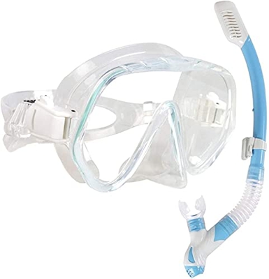 QHYXT Immersioni Snorkeling Immersioni subacquee Professionali Attrezzatura per Sport Acquatici ad Ampia Visione con Lente Monopezzo antiappannamento 