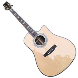 41 Pollici Spaway Acoustic Guitar Solid Abete Top Single Cut Acoustic Electric Guitar Spedizione Gratuita Top Top Acoustic XIXINYA (Color : Guitar Onl en oferta