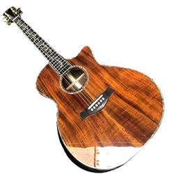 AURH Black-Yellow Sandalwood PS14 Guitar Acoustic Guitar Real Solid Top Armrest SP14 Chitarra elettrica Acustica Spedizione Gratuita XIXINYA (Color :  características