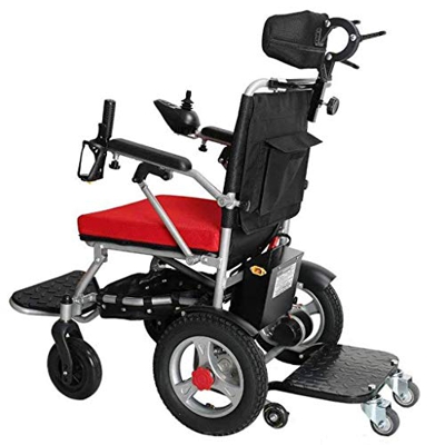Heavy Duty Electric Wheelchair, Powered Wheelchair Foldable 250W*2 Double Motor Electric Manual Switching Adapt to A Variety of Pavements for Disabled
