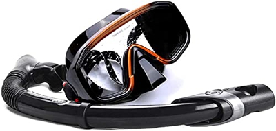QHYXT Diving Anti-Fog Snorkeling Set da Snorkeling Completamente Asciutto Visione Chiara Comodo e Delicato sulla Pelle Adatto per Adulti