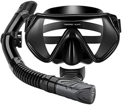 QHYXT Set da Snorkeling per Immersioni Adulti Snorkeling Anti-Appannamento Anti-perdite Panoramica Ampia Vista Immersioni Respirazione Libera Immersio precio
