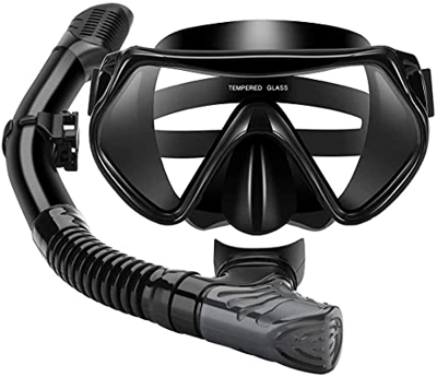 QHYXT Set da Snorkeling per Immersioni Adulti Snorkeling Anti-Appannamento Anti-perdite Panoramica Ampia Vista Immersioni Respirazione Libera Immersio