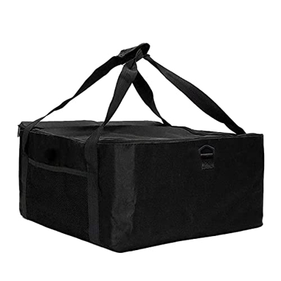 Generic Borsa per Pizza Materiale in Tessuto Termico Caldo e Freddo Uso familiare da Spiaggia Accessori Cabina Armadio (Black, One Size)