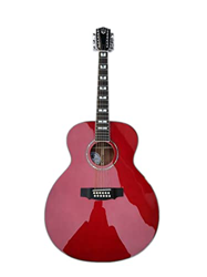 AURH F512 Chitarra 12 Corde elettrica Acustica Solido Chitarra Guild Chitarra Gloss Red Chitarra Acustica Adatto a Giocatori in Tutte Le Fasi. XIXINYA precio