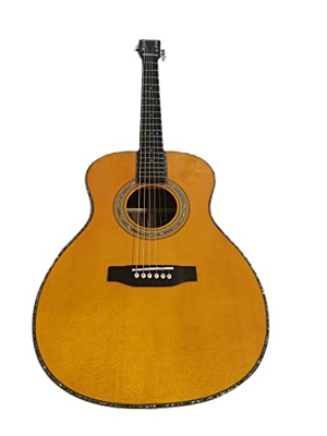 AAAA. Personalizza Il Vero Om. Chitarra Acustica Solido Abete di Abete Rosso Ebano Guitarre elettriche acustiche Adatto per i Giocatori in Tutte Le Fa