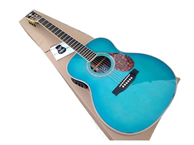 AURH Om. Blues Acoustic Classcial Guitar Guitar Wood Om. Chitarra elettrica Acustica di Finitura di Byron Personalizzata Adatta per i Giocatori in Tut