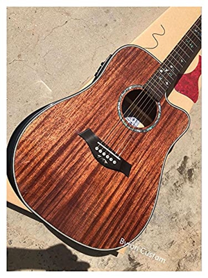 AURH Chitarra elettrica 'Acustica di Mogano 'Acustica del Corpo della dreadnaughty del dreadnought della Chitarra Personalizzata Professionale Adatta 