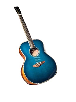 AURH Om. Guitar Gloss Blue Sanders Wood Legno Pickup Personalizzato Chitarra elettrica Acustica Adatta per i Giocatori in Tutte Le Fasi. XIXINYA (Colo