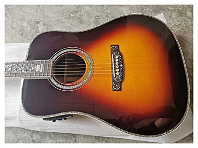 AURH Professionale Personalizzato Chitarra Acustica Stile Dreadnought Corpo 41 Pollici Solid Fancy Chitarra elettrica Acustica Adatto a Giocatori in T