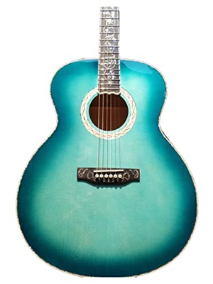 AAAA. Tutto in Legno massello 43 Pollici Chitarra Super Blue Body Guitar Acoustic Body Adatto per i Giocatori in Tutte Le Fasi. XIXINYA (Color : Guita