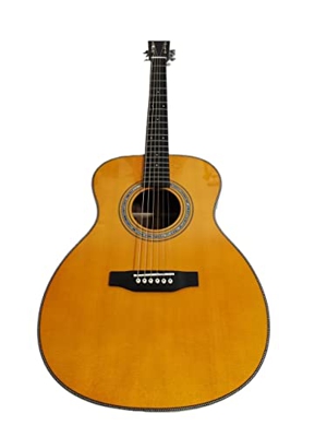 AURH Chitarra Acustica Personalizzata per Chitarra Semplice Om. Sintonizzatori del Corpo Chitarra Acustica Adatta per i Giocatori in Tutte Le Fasi. XI