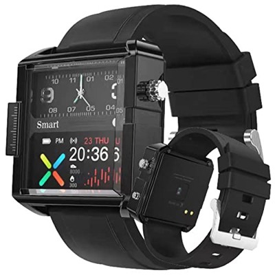 Smartwatch Orologio Intelligente per Uomo, Fitness Tracker con Doppio Fuso orario Seiko frequenza cardiaca Pressione sanguigna Ossigeno nel Sangue mon