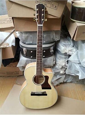 43 Pollici for Chitarra Acustica Flame Maple Beginner Chitarra for Chitarra Acustica Elettrica Chitarra Abete XIXINYA (Color : Acoustic Guitar Only, S