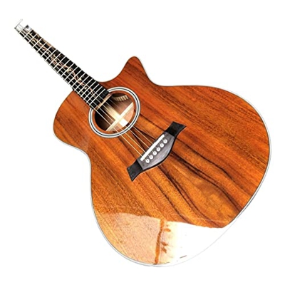 AURH 41 Pollici Chitarra Acustica 21 Position Tone Posizione for Principianti Chitarra Acustica Elettrica 6 Corde XIXINYA (Color : Guitar And Case, Si